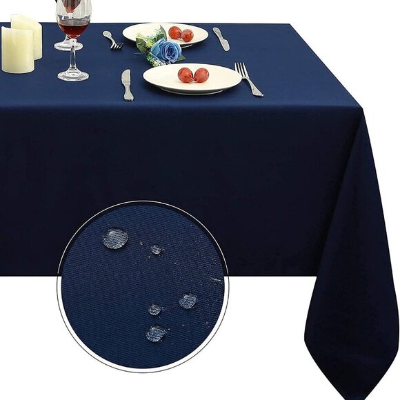 Other - Luxury Navy Blue Table Cover - Water Resistant, 60 x 84 Inch for All Occasions